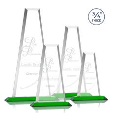 Employee Gifts - Imperial Green Obelisk Crystal Award