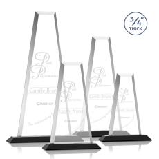 Employee Gifts - Imperial Black Obelisk Crystal Award