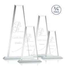 Employee Gifts - Imperial White  Obelisk Crystal Award