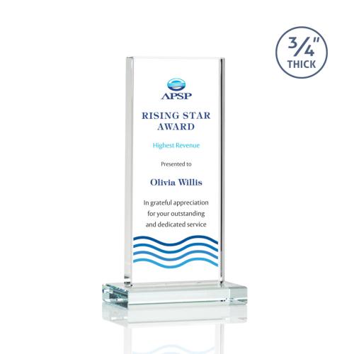 Corporate Awards - Arizona Full Color Clear Rectangle Crystal Award
