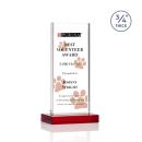 Arizona Full Color Red Rectangle Crystal Award