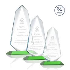 Employee Gifts - Sheridan Green Abstract / Misc Crystal Award