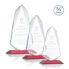 Employee Gifts - Sheridan Red Abstract / Misc Crystal Award