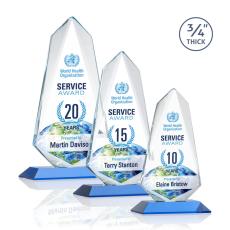 Employee Gifts - Sheridan Full Color Sky Blue Abstract / Misc Crystal Award