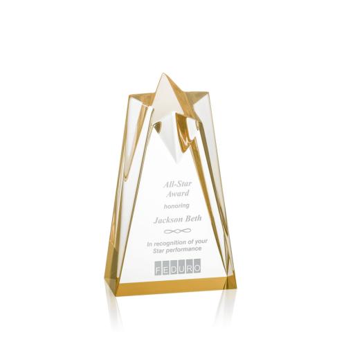 Corporate Awards - Rosina Gold Star Acrylic Award