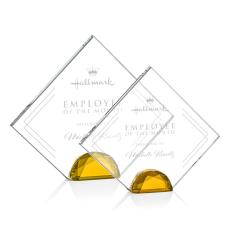 Employee Gifts - Deerfield Amber  Diamond Crystal Award