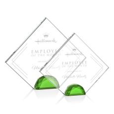 Employee Gifts - Deerfield Green Diamond Crystal Award