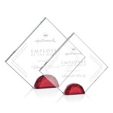 Employee Gifts - Deerfield Red  Diamond Crystal Award