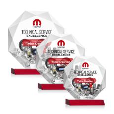 Employee Gifts - Kitchener Full Color Red Crystal Award