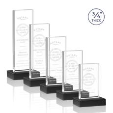 Holmes Black Rectangle Crystal Award - Corporate Awards