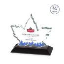 Maple Leaf Full Color Black  Abstract / Misc Crystal Award