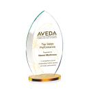 Windermere Full Color Amber Arch & Crescent Crystal Award