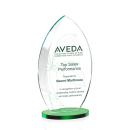 Windermere Full Color Green Arch & Crescent Crystal Award