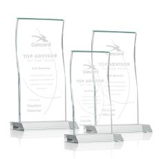 Employee Gifts - Edmonton Clear Rectangle Crystal Award