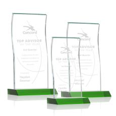Employee Gifts - Edmonton Green  Rectangle Crystal Award