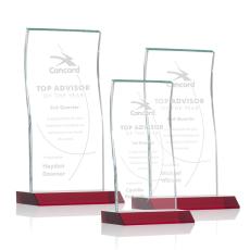 Employee Gifts - Edmonton Red Rectangle Crystal Award