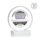 Blackpool Full Color White Circle Crystal Award