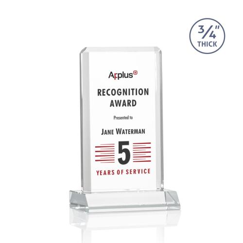 Corporate Awards - Southport Full Color Clear Rectangle Crystal Award