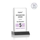 Southport Full Color Black Rectangle Crystal Award