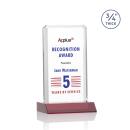 Southport Full Color Red Rectangle Crystal Award