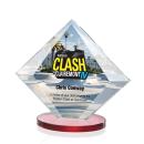 Teston Full Color Red  Diamond Crystal Award