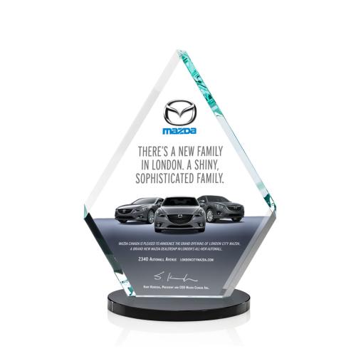 Corporate Awards - Canton Full Color Black Diamond Crystal Award