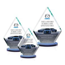 Employee Gifts - Canton Full Color Blue Diamond Crystal Award