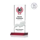Poole Full Color Red Rectangle Crystal Award