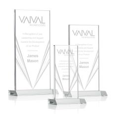 Employee Gifts - Seaford Liquid Clear Rectangle Crystal Award