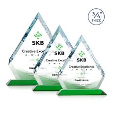 Employee Gifts - Apex Full Color Green Diamond Crystal Award