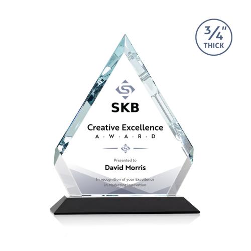 Corporate Awards - Apex Full Color Black Diamond Crystal Award