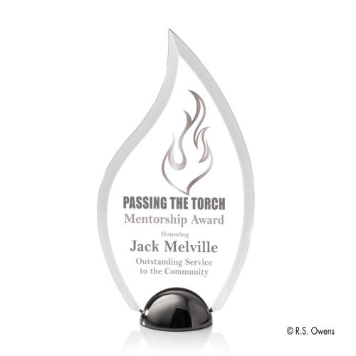 Corporate Awards - Vulcan Hemisphere Full Color Flame Acrylic Award