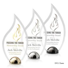 Employee Gifts - Vulcan Hemisphere Full Color Flame Acrylic Award