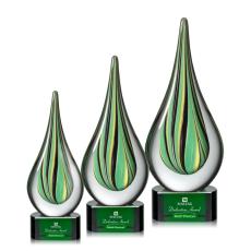 Employee Gifts - Aquilon Green Base Glass Award