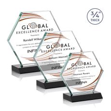 Pickering Full Color Black Crystal Award - Full Color Awards