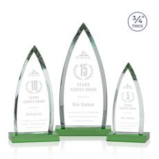 Employee Gifts - Shildon Green Arch & Crescent Crystal Award