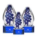 Expedia Blue on Paragon Base Glass Award