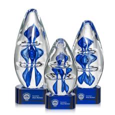 Employee Gifts - Eminence Blue on Paragon Base Glass Award