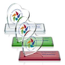 Employee Gifts - Northam Heart Full Color Abstract / Misc Crystal Award