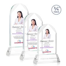 Employee Gifts - Blake Full Color Starfire on Newhaven Arch & Crescent Crystal Award