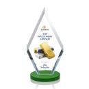Cancun Full Color Green Diamond Crystal Award