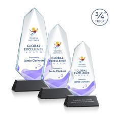 Sheridan Full Color Black on Newhaven Abstract / Misc Crystal Award - Crystal Awards