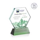 Pickering on Newhaven Full Color Green Crystal Award