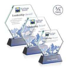 Employee Gifts - Pickering on Newhaven Full Color Blue Crystal Award