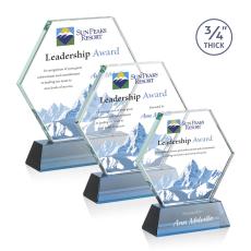 Employee Gifts - Pickering on Newhaven Full Color Sky Blue Crystal Award