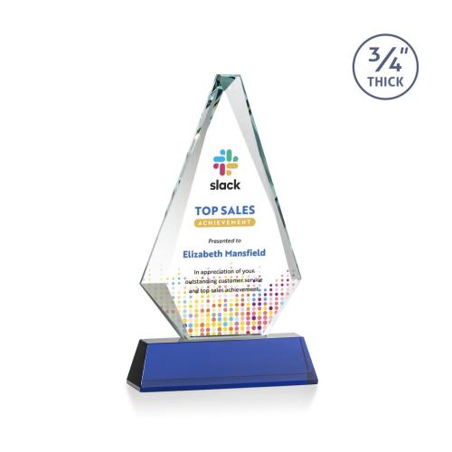 Corporate Awards - Windsor on Newhaven Full Color Blue Diamond Crystal Award