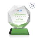 Bradford Full Color Green on Newhaven Crystal Award