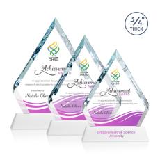 Employee Gifts - Apex Full Color White on Newhaven Diamond Crystal Award