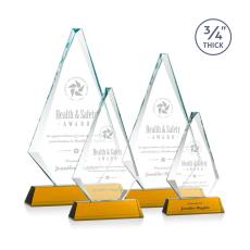 Employee Gifts - Windsor Amber on Newhaven Diamond Crystal Award