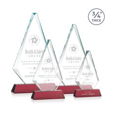 Employee Gifts - Windsor Red on Newhaven Diamond Crystal Award